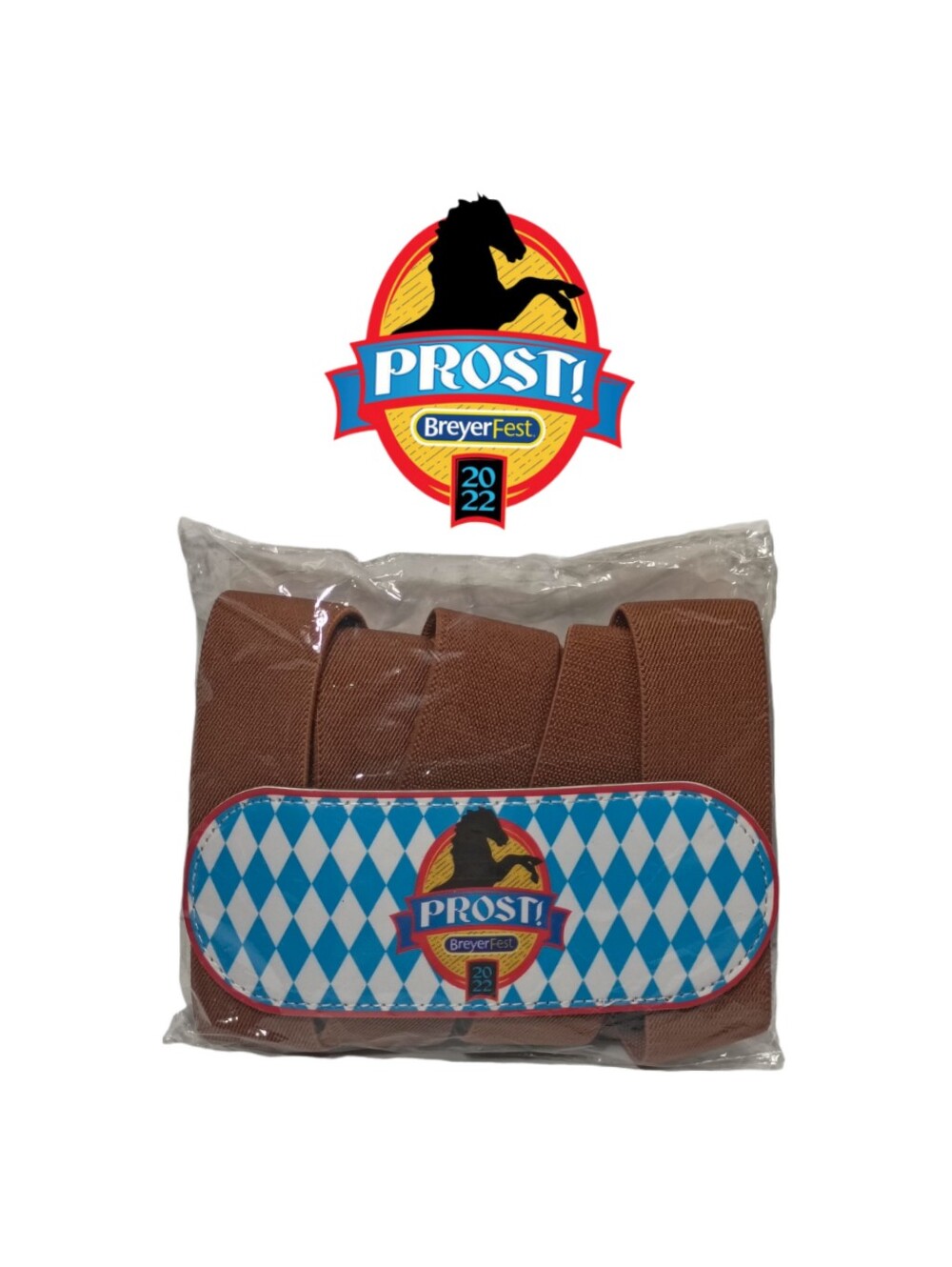New BreyerFest 2022 VIP Prost Oktoberfest Suspenders - Exclusive Swag Bag Item